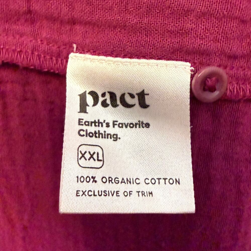 Pact Purple gauze maxi dress - organic cotton tiered sleeveless magenta size XXL - Picture 6 of 9